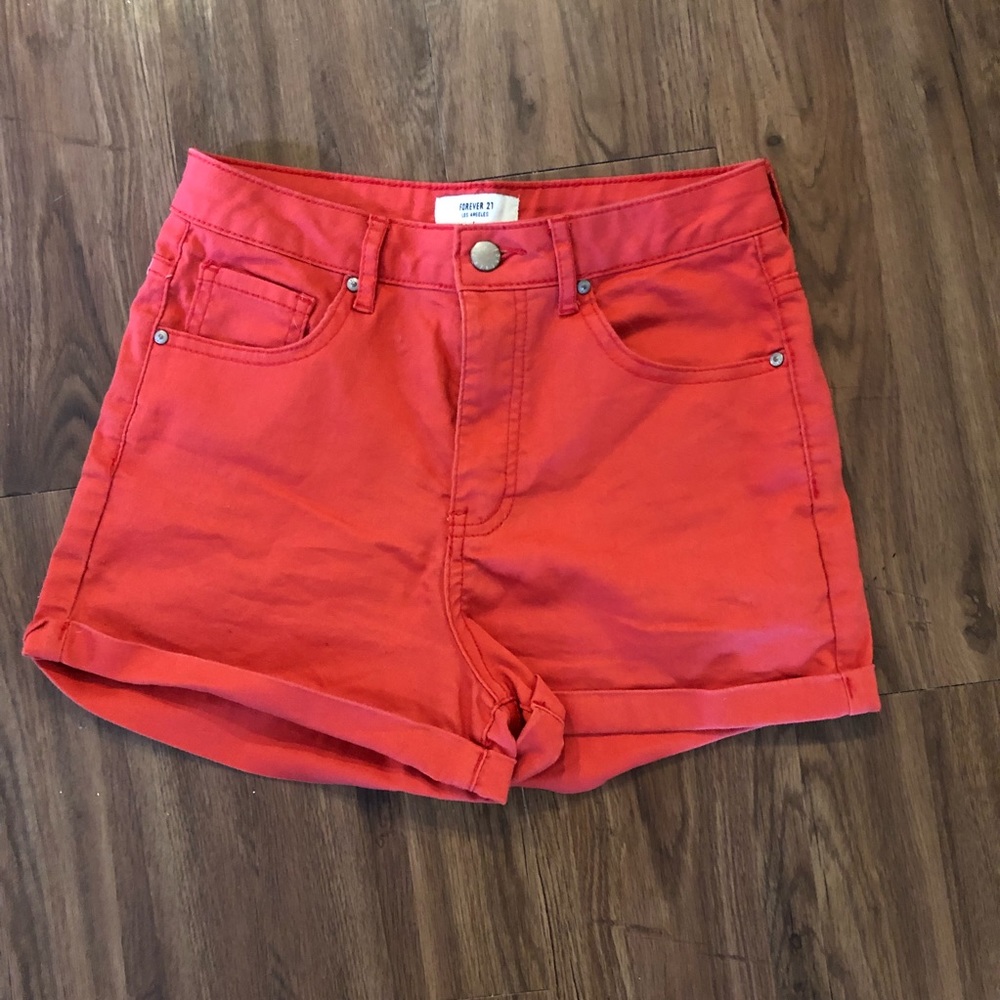 Forever 21 red high waist shorts Size 26